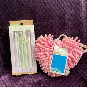 Smoke & Mirrors 3PK Mascara- Room Essentials Pink Noodle Hand Towel NWT